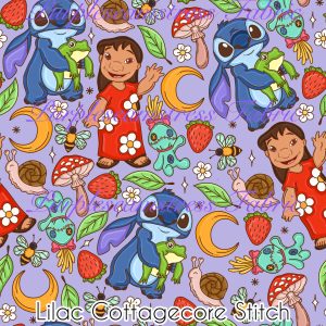 Lilac Cottagecore Stitch - Fabric