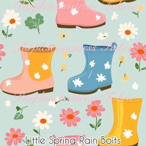 Little Spring Rain Boots - Fabric