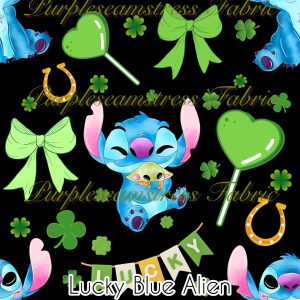 Lucky Blue Alien - Fabric