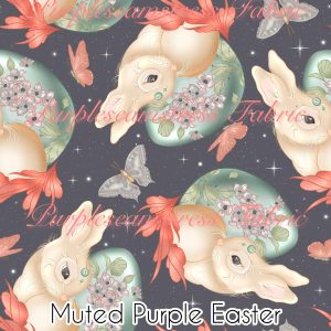 Muted Purple Easter - Fabric