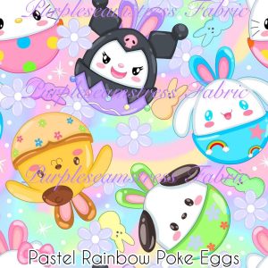 Pastel Rainbow Poke Eggs