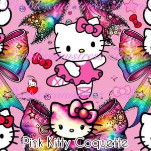 Pink Kitty Coquette - Fabric