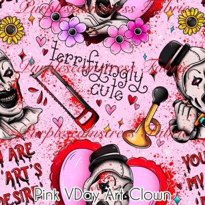 Pink Vday Art Clown