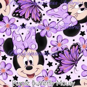 Purple Butterfly Mousy - Fabric