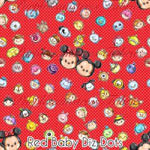 Red Baby Diz Dots - Fabric