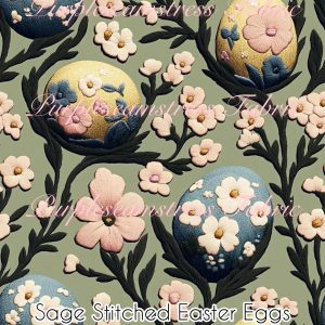 Sage Stitched Easter Eggs