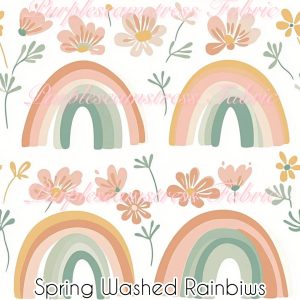 Spring Washed Rainbows - Fabric