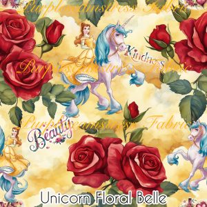 Unicorn Floral Belle - Fabric