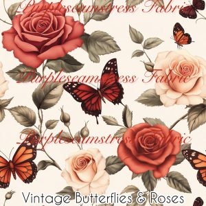 Vintage Butterflies & Roses