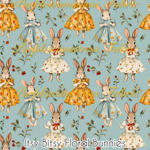 Itsy Bitsy Floral Bunnies - Fabric