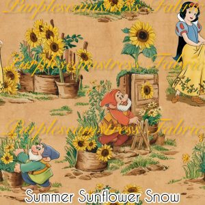 Summer Sunflower Snow - Fabric
