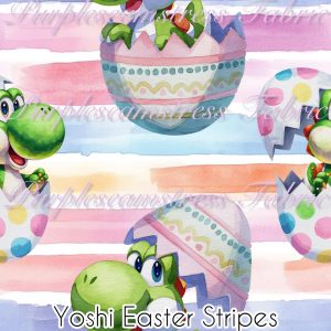 Yoshi Easter Stripes - Fabric
