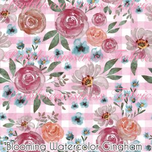 Blooming Watercolor Gingham