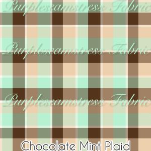 Chocolate Mint Plaid - Fabric