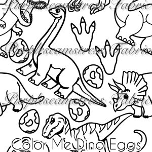 Color Me Dino Eggs - Fabric