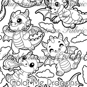 Color Me Dragon - Fabric