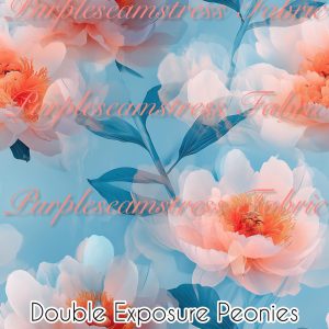 Double Exposure Peonies - Fabric