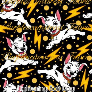 Lightening Bolt Dog - Fabric
