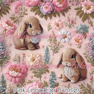 Pink Loop Ear Bunnies - Fabric