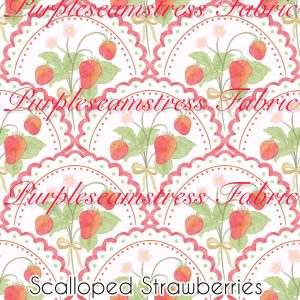 Scalloped Strawberries - Fabric