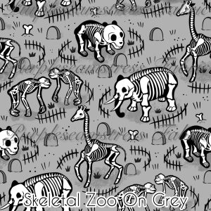 Skeletal Zoo on Grey