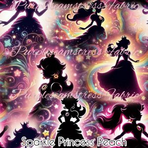 Sparkle Princess Peach - Fabric