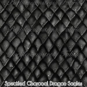 Speckled Charcoal Dragon Scales - Fabric