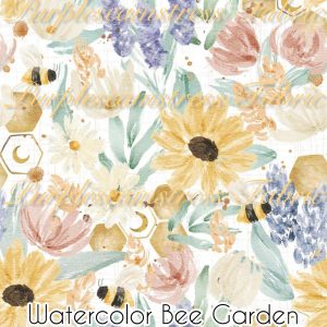 Watercolor Bee Garden - Fabric