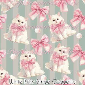 White Kitty Stripe Coquette
