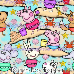 Beach Day Peppa - Fabric