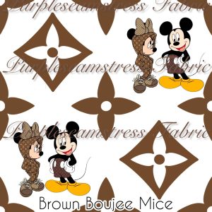Brown Boujee Mice - Fabric
