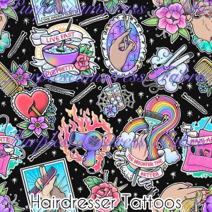 Hairdresser Tattoos - Fabric