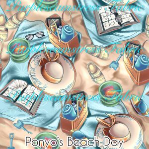 Ponyo's Beach Day - Fabric