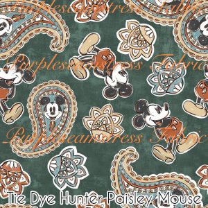 Tie Dye Hunter Paisley Mouse - Fabric