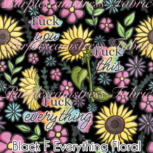 Black F Everything - Fabric