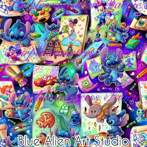 Blue Alien Art Studio - Fabric