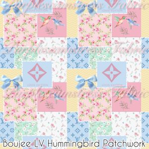 Boujee LV Hummingbird Patchwork - Fabric