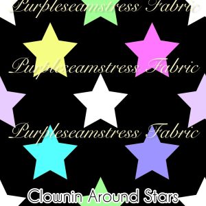Clownin Around Stars - Fabric
