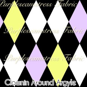 Clownin Around Argyle - Fabric