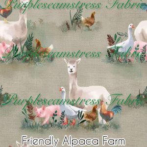 Friendly Alpaca Farm - Fabric