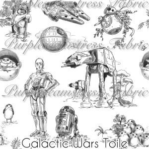 Galactic Wars Toile - Fabric