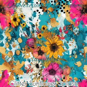 Glitter Sunflower Splash - Fabric