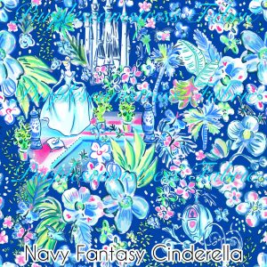 Navy Fantasy Cinderella - Fabric