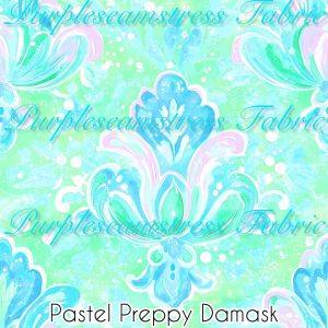 Pastel Preppy Damask - Fabric