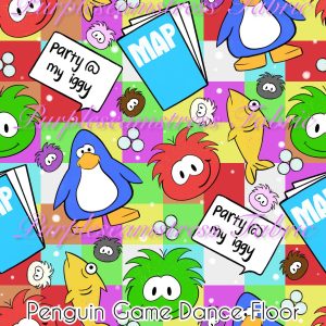 Penguin Game Dance Floor - Fabric
