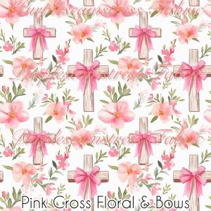 Pink Cross Floral & Bows
