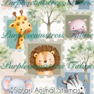 Safari Animal Stamps - Fabric