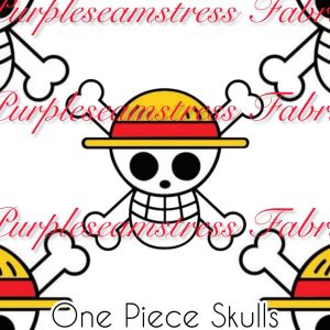 One Piece Skulls - Fabric