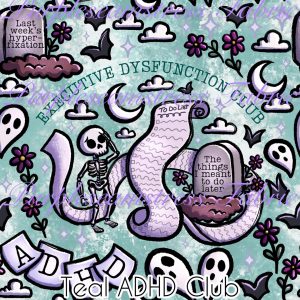 Teal ADHD Club - Fabric