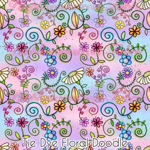 Tie Dye Floral Doodle
